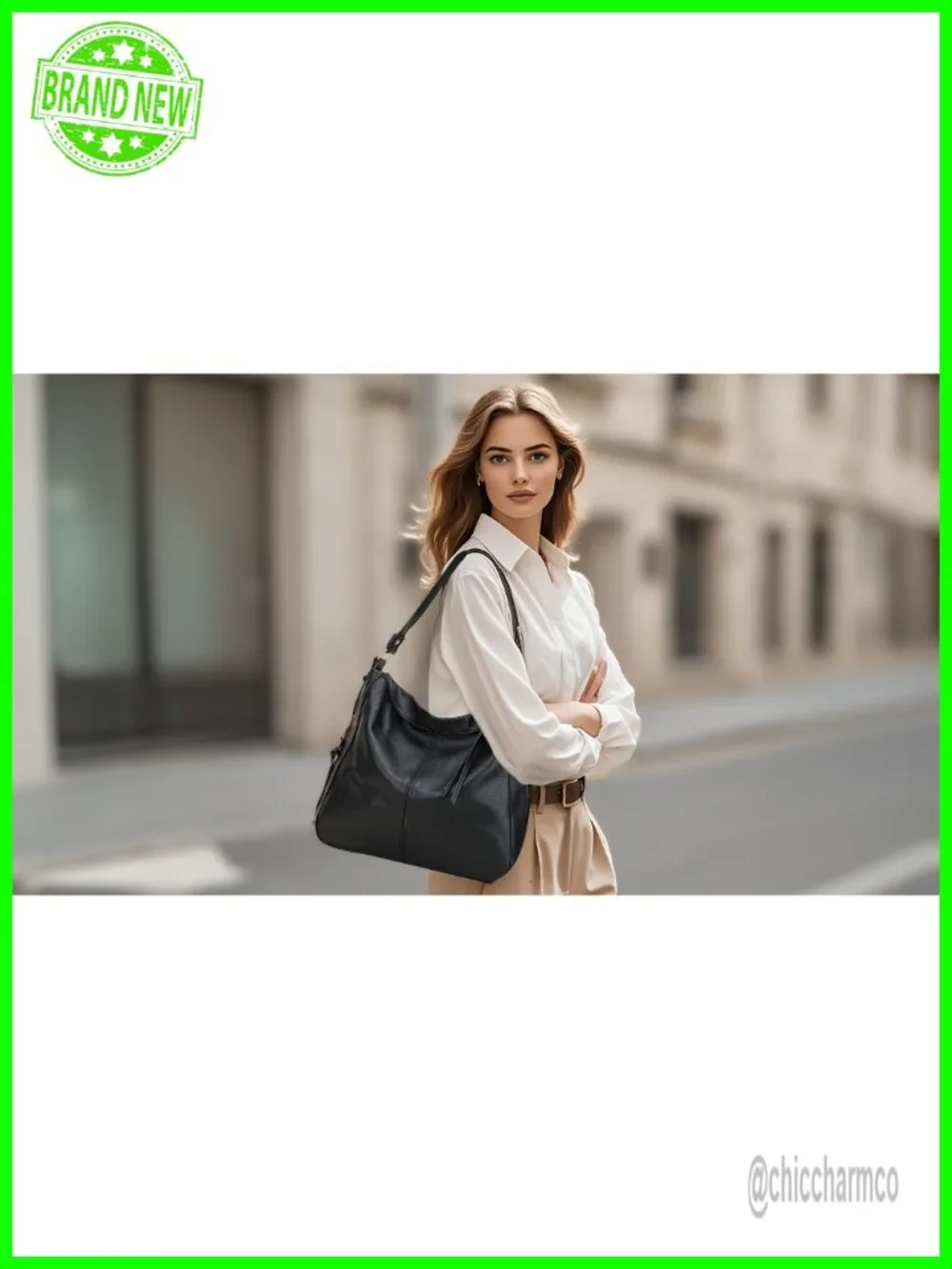 Faux Leather Hobo Shoulder Bag with Adjustable Strap for Women